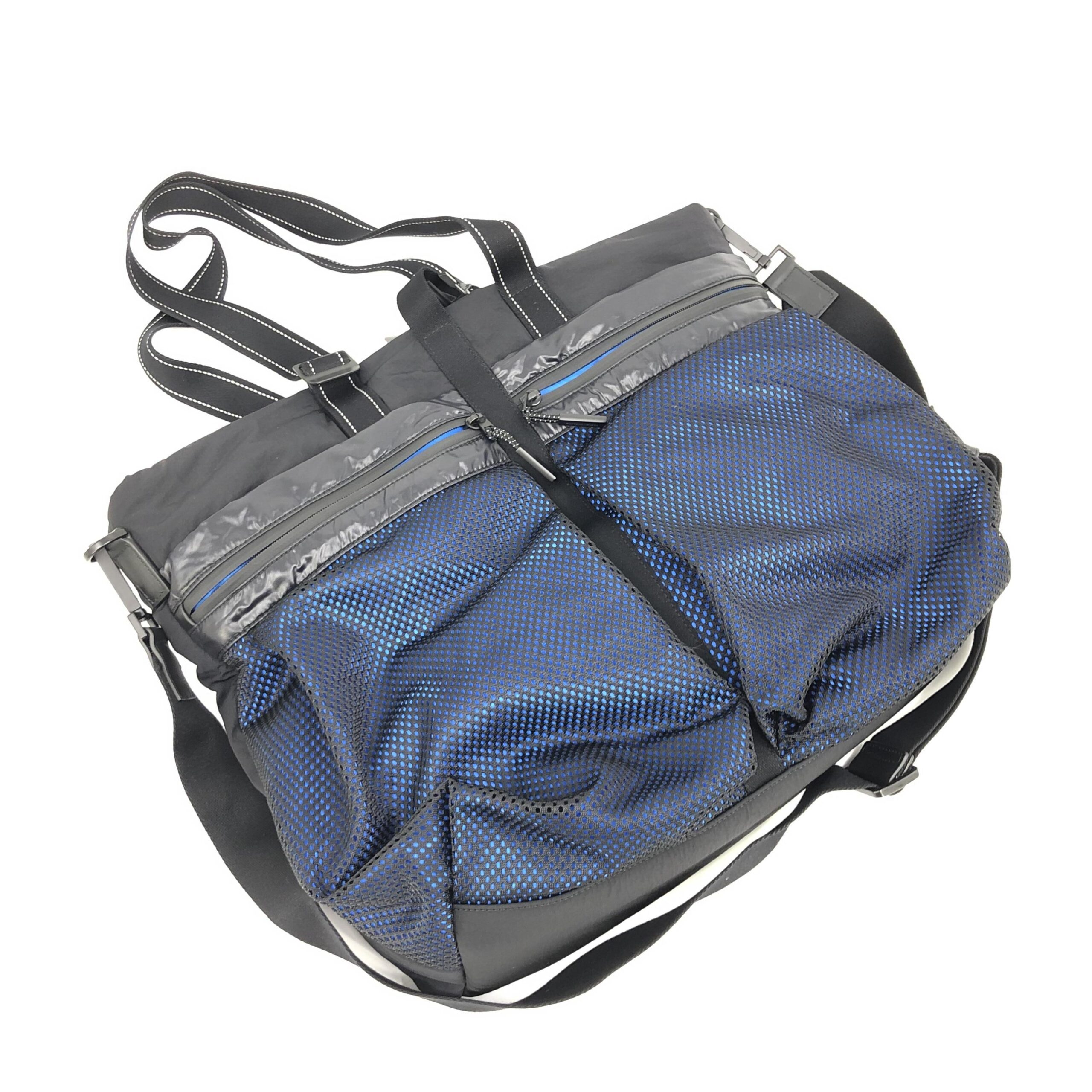 Black And Blue Nylon Convertible Tote - Afbeelding 3
