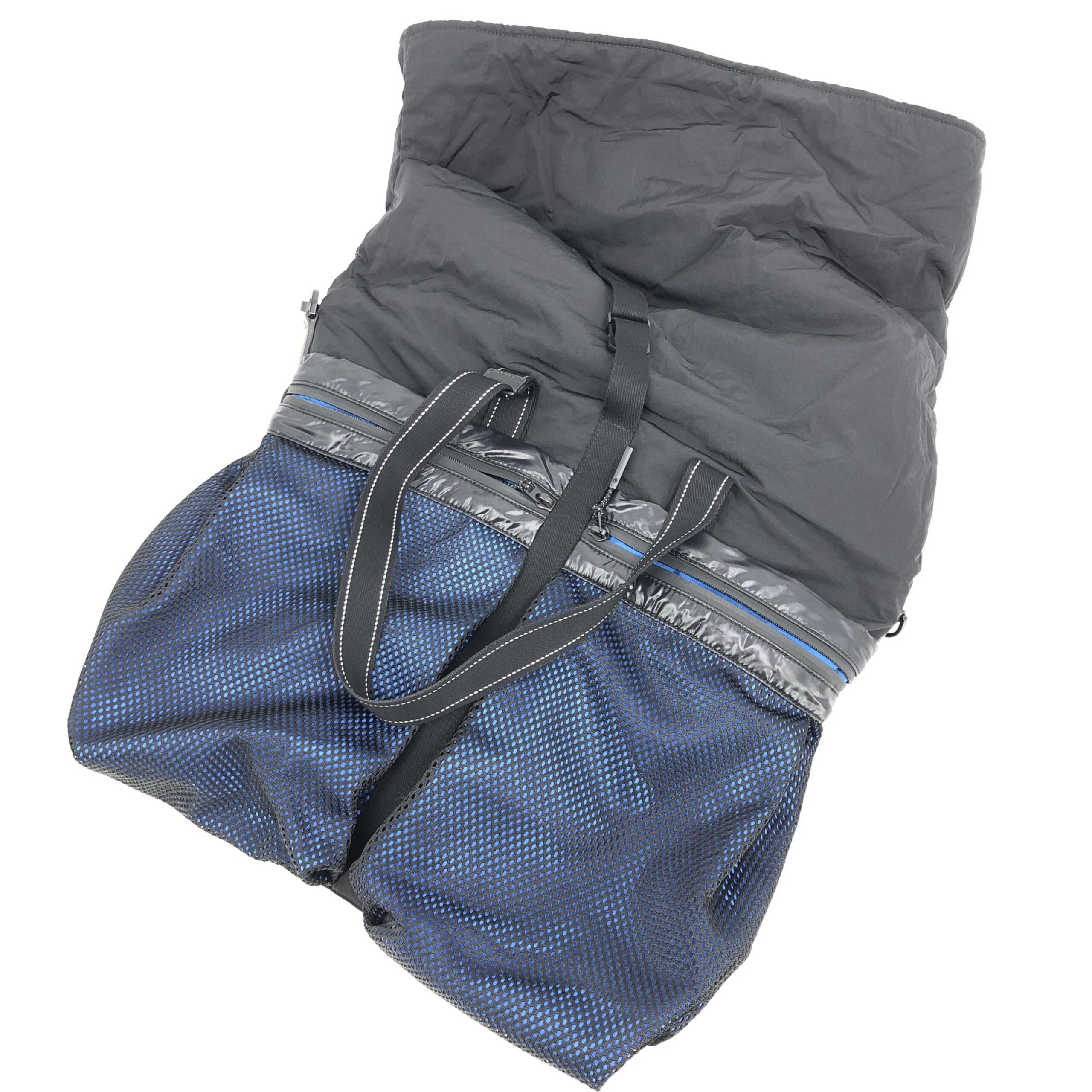 Black And Blue Nylon Convertible Tote - Afbeelding 7