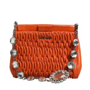 Orange crystal crossbodybag