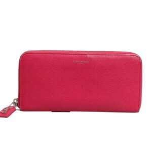 Magenta and Silver logo wallet