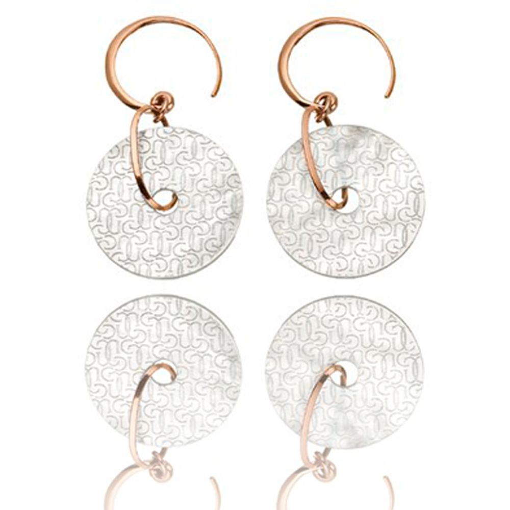 Bicolor Silver Earrings - Afbeelding 2