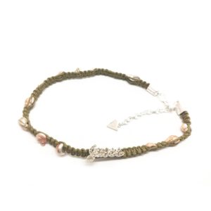 Green Textile Necklace