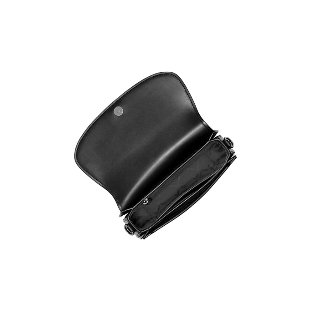 Black Leather Shoulder Bag - Afbeelding 3