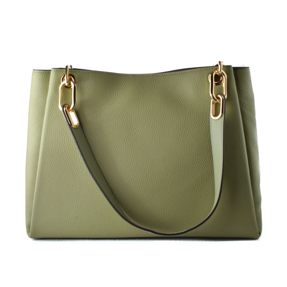 Bicolor Leather Handbag - Afbeelding 2