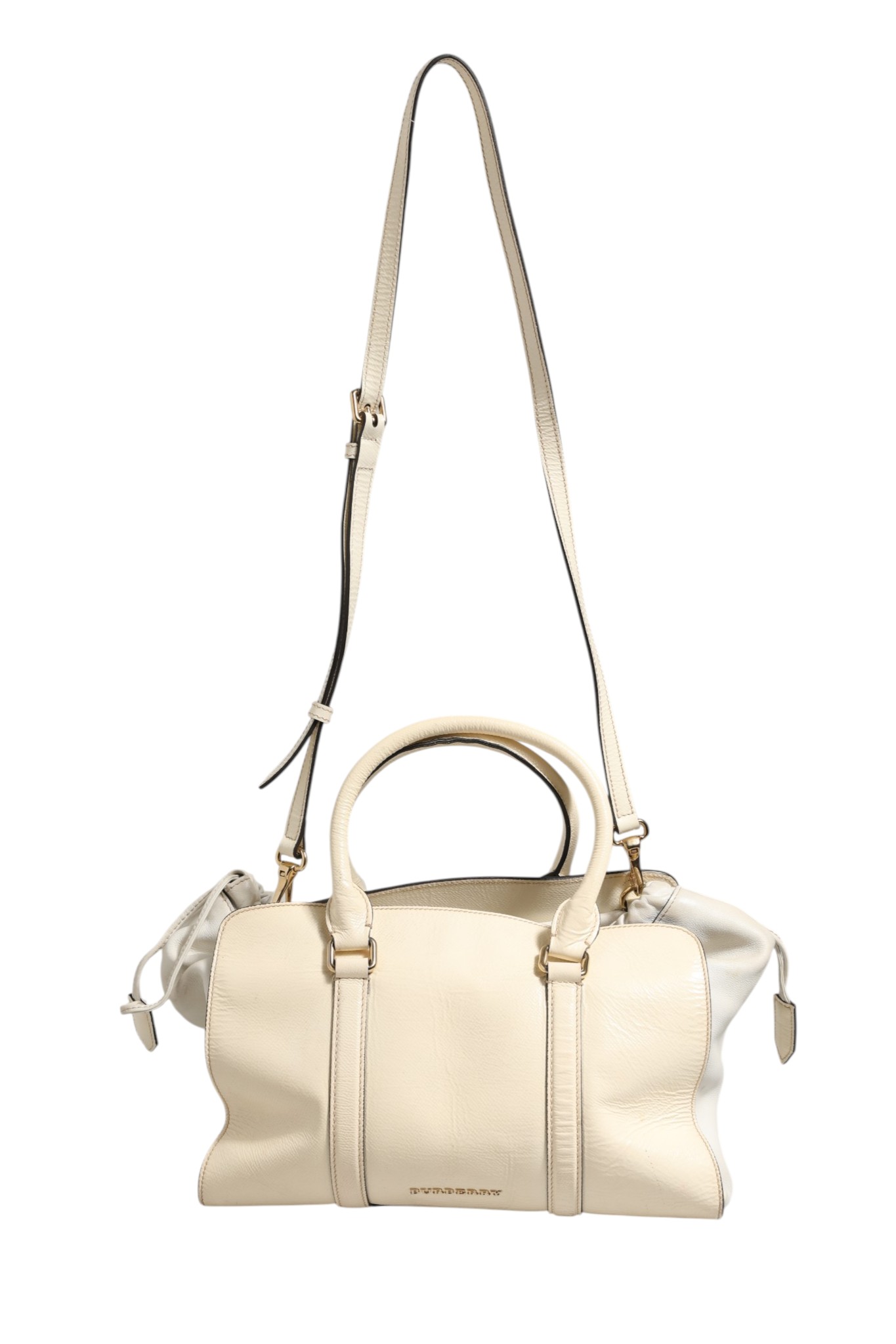 Chalk White Large Leather Tote Bag - Afbeelding 5