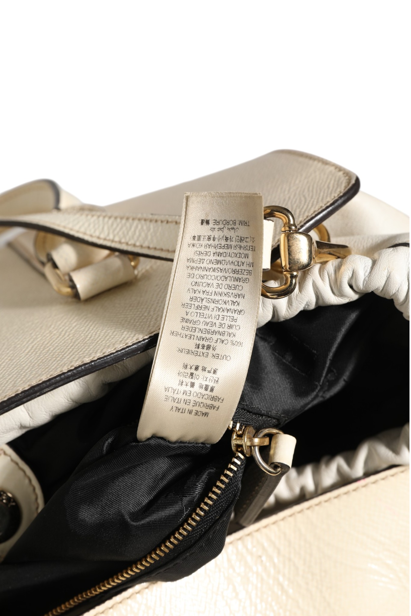 Chalk White Large Leather Tote Bag - Afbeelding 7