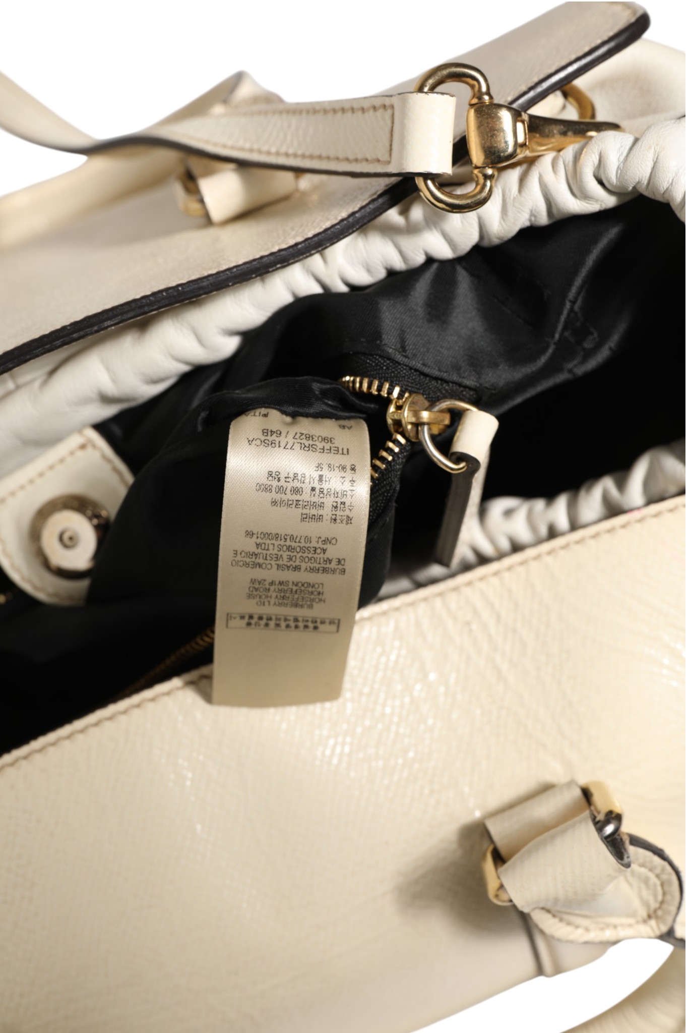 Chalk White Large Leather Tote Bag - Afbeelding 8