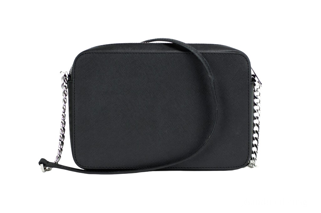 Michael Kors Jet Set Large East West Black Saffiano Leather Crossbody Handbag - Afbeelding 2