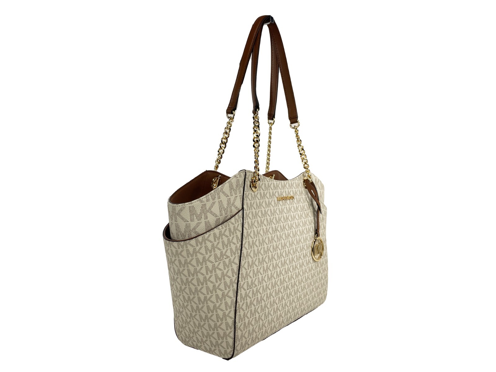Michael Kors Jet Set Travel Large Logo Tote Vanilla - Afbeelding 4