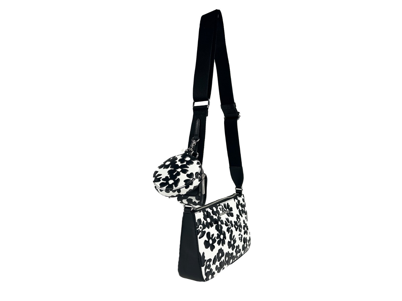 Michael Kors Floral Crossbody Tech Attachment Bag Purse - Afbeelding 3
