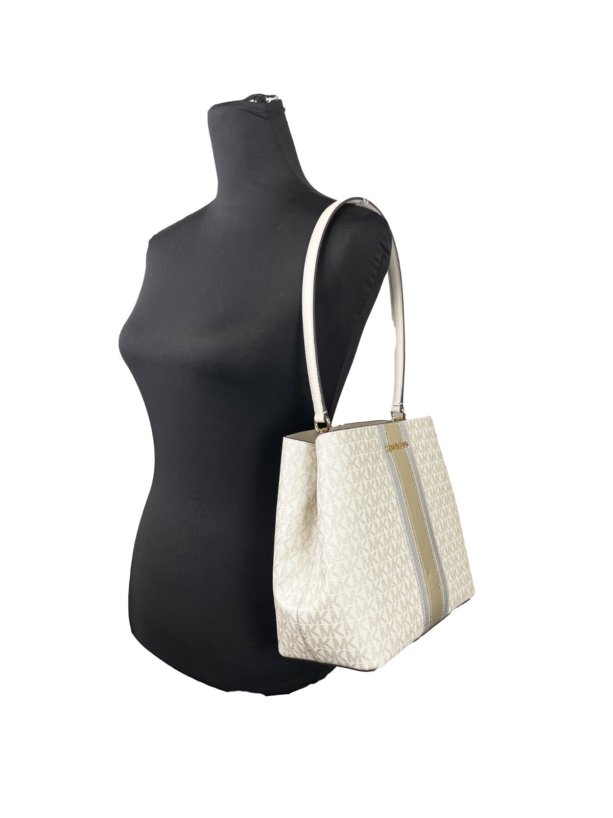 Michael Kors Medium Pratt Bucket Shoulder Bag Purse - Afbeelding 4