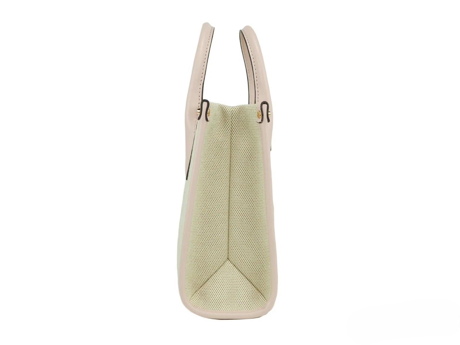 Michael Kors Mirella Small Powder Blush Canvas Shopper Crossbody Handbag Purse - Afbeelding 2