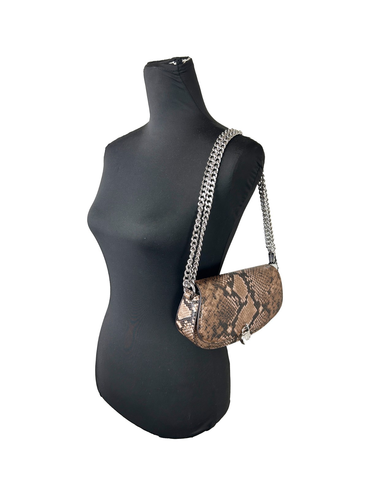 Michael Kors Mila Small Snakeskin Messenger Crossbody Bag - Afbeelding 4