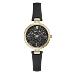 Black Leather Dress Watch