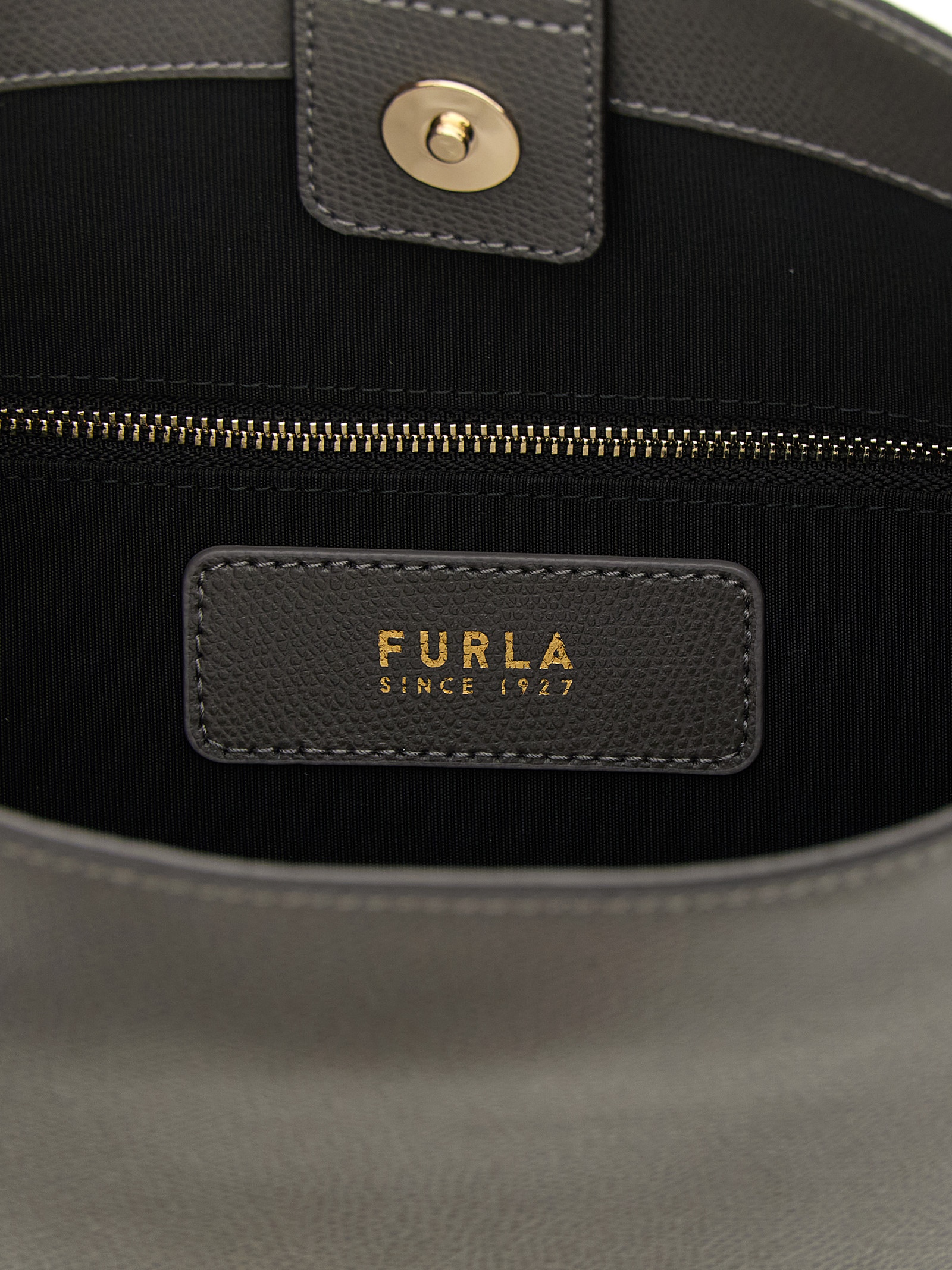Gray Calfskin Shoulder Bag - Afbeelding 4