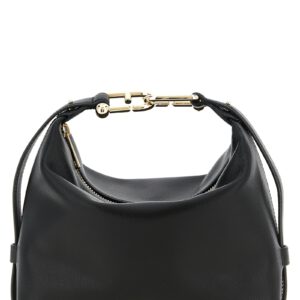 Black Calfskin Shoulder Bag
