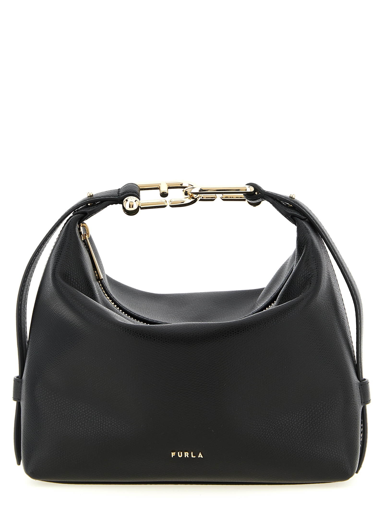 Black Calfskin Shoulder Bag