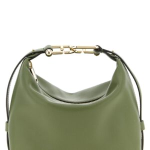 Bicolor Calfskin Shoulder Bag