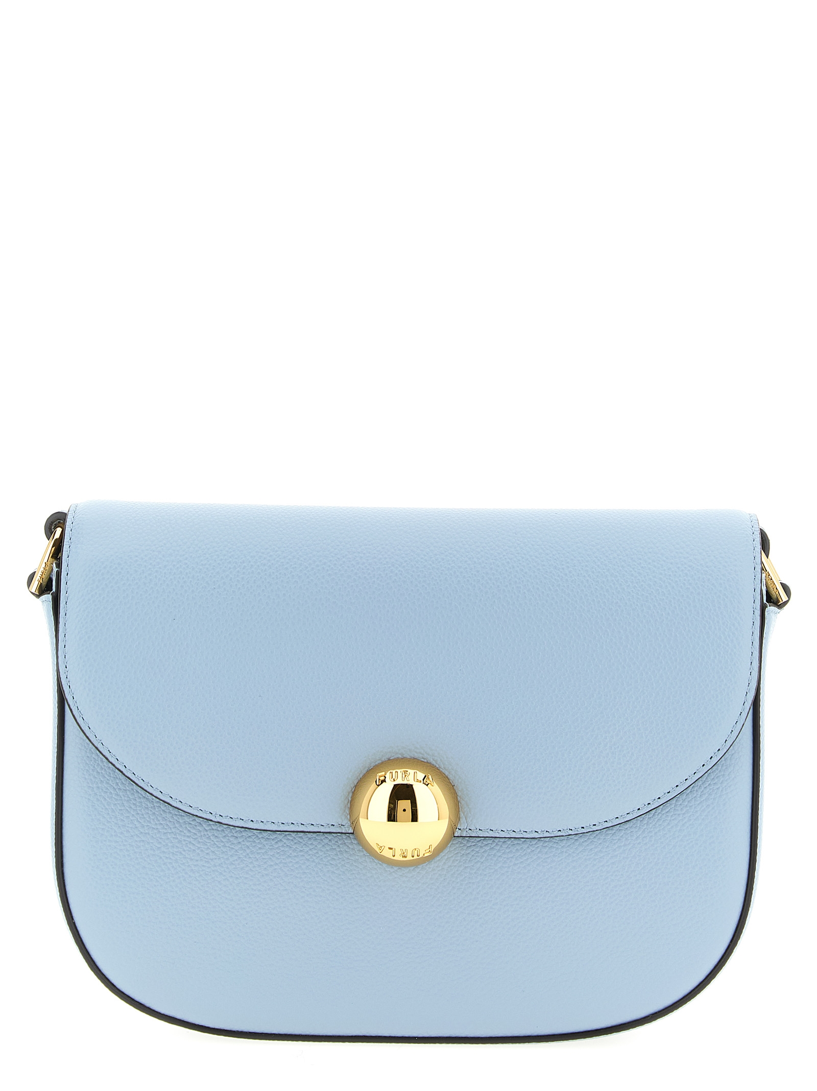 Blue Calfskin Crossbody Bag