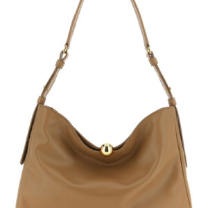 Beige Calfskin Shoulder Bag