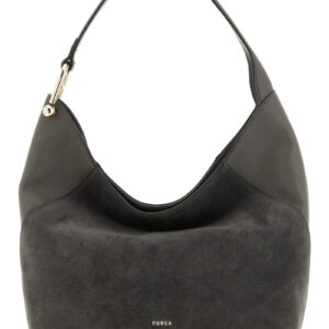 Gray Calfskin Shoulder Bag