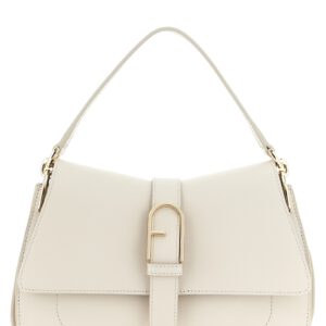 Beige Calfskin Shoulder Bag