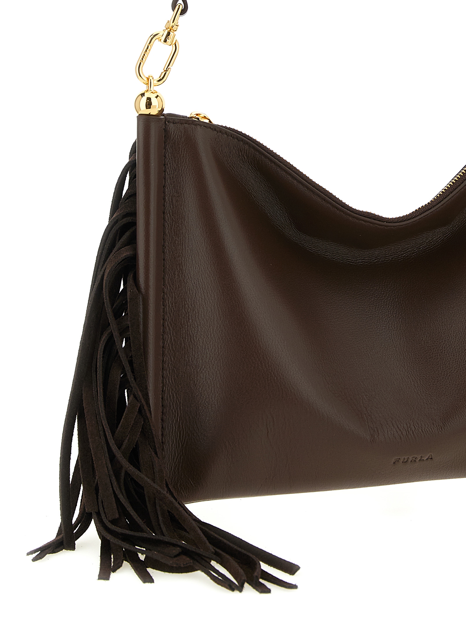 Brown Lamb Leather Shoulder Bag - Afbeelding 3