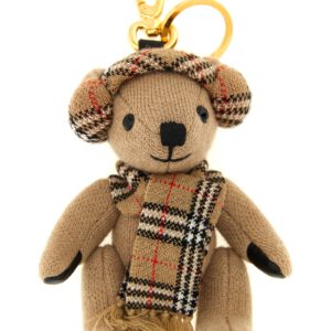 Beige Wool Keychain