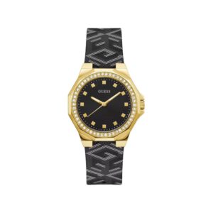 Black Leather Dress Watch