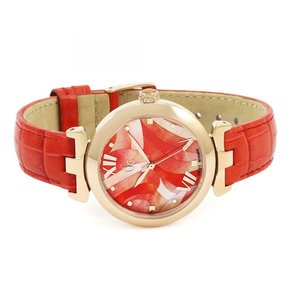 Orange Leather Dress Watch - Afbeelding 2