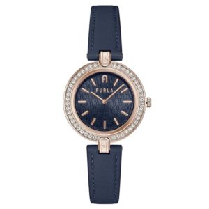 Blue Leather Dress Watch