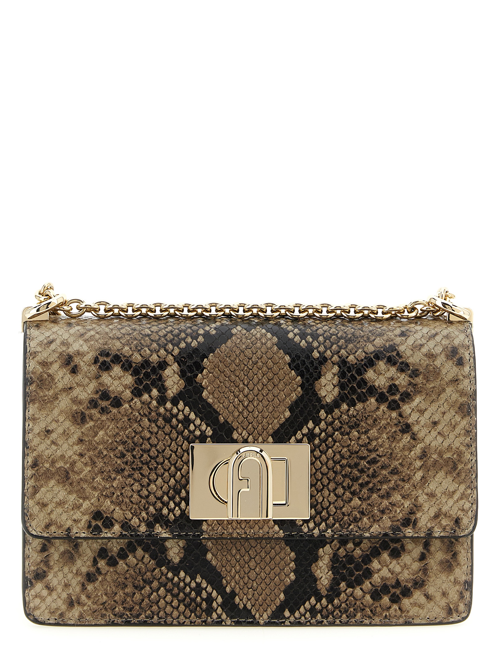 Gray Goatskin Crossbody Bag
