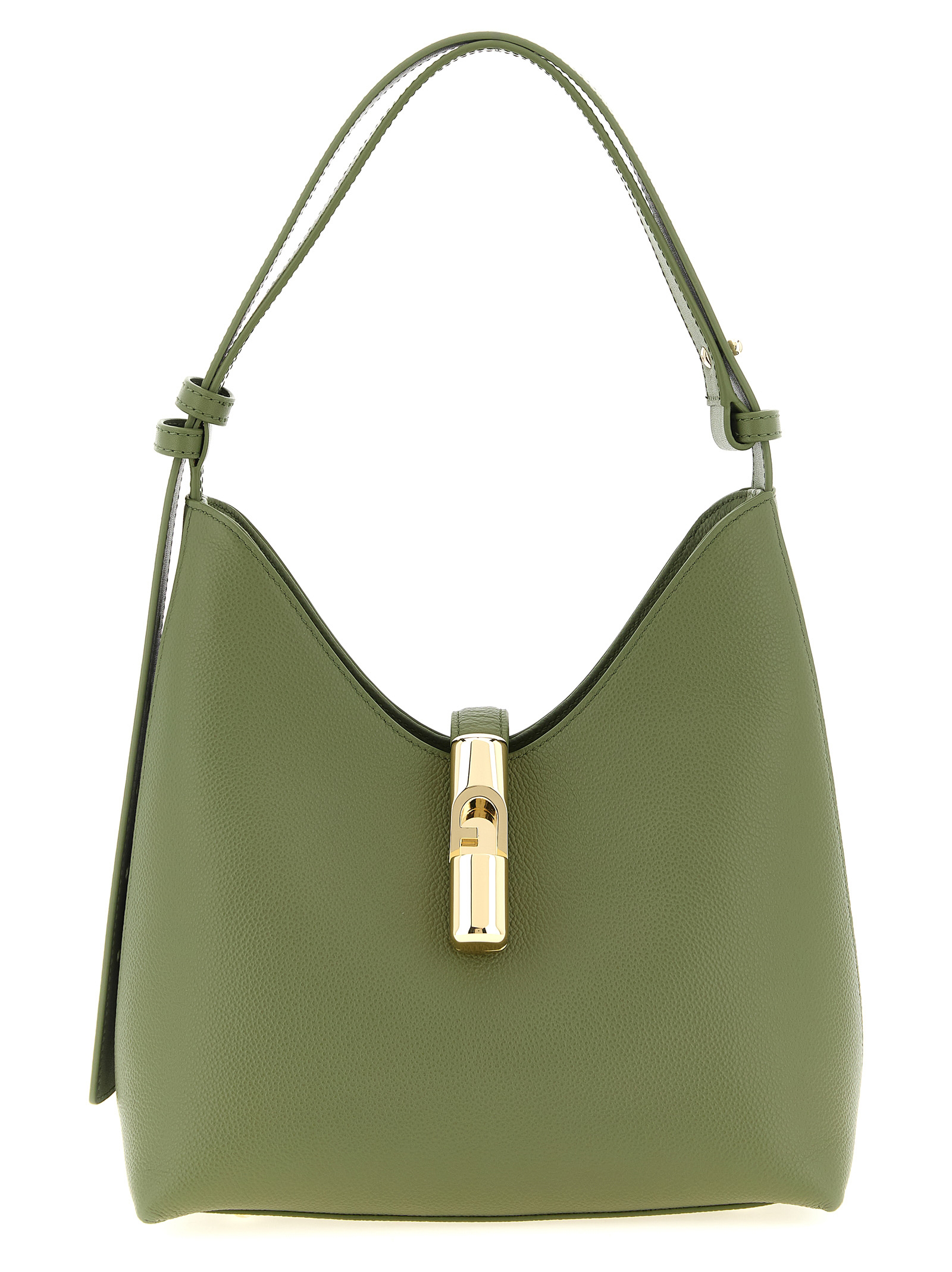 Bicolor Calfskin Shoulder Bag
