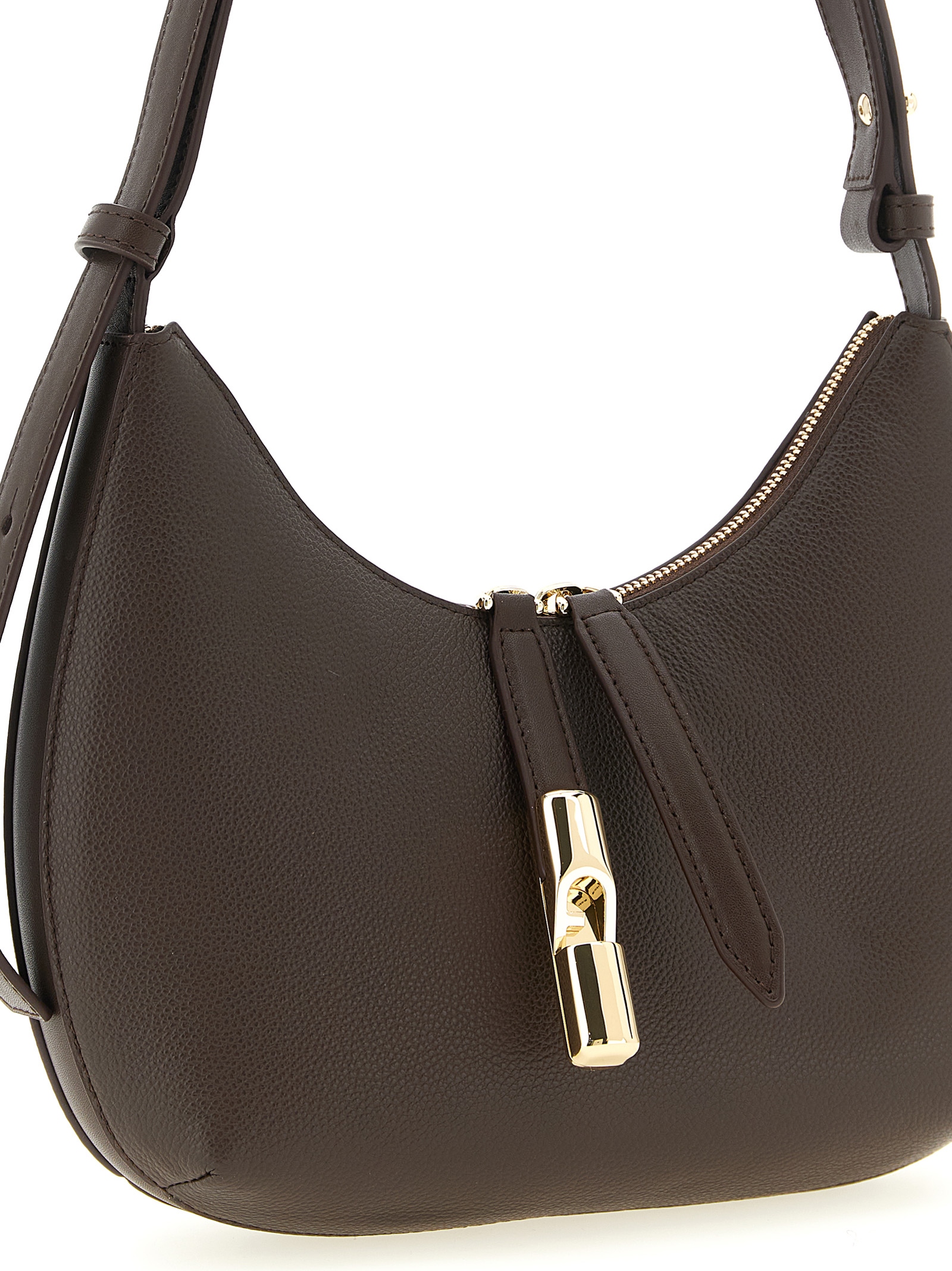 Brown Calfskin Shoulder Bag - Afbeelding 3