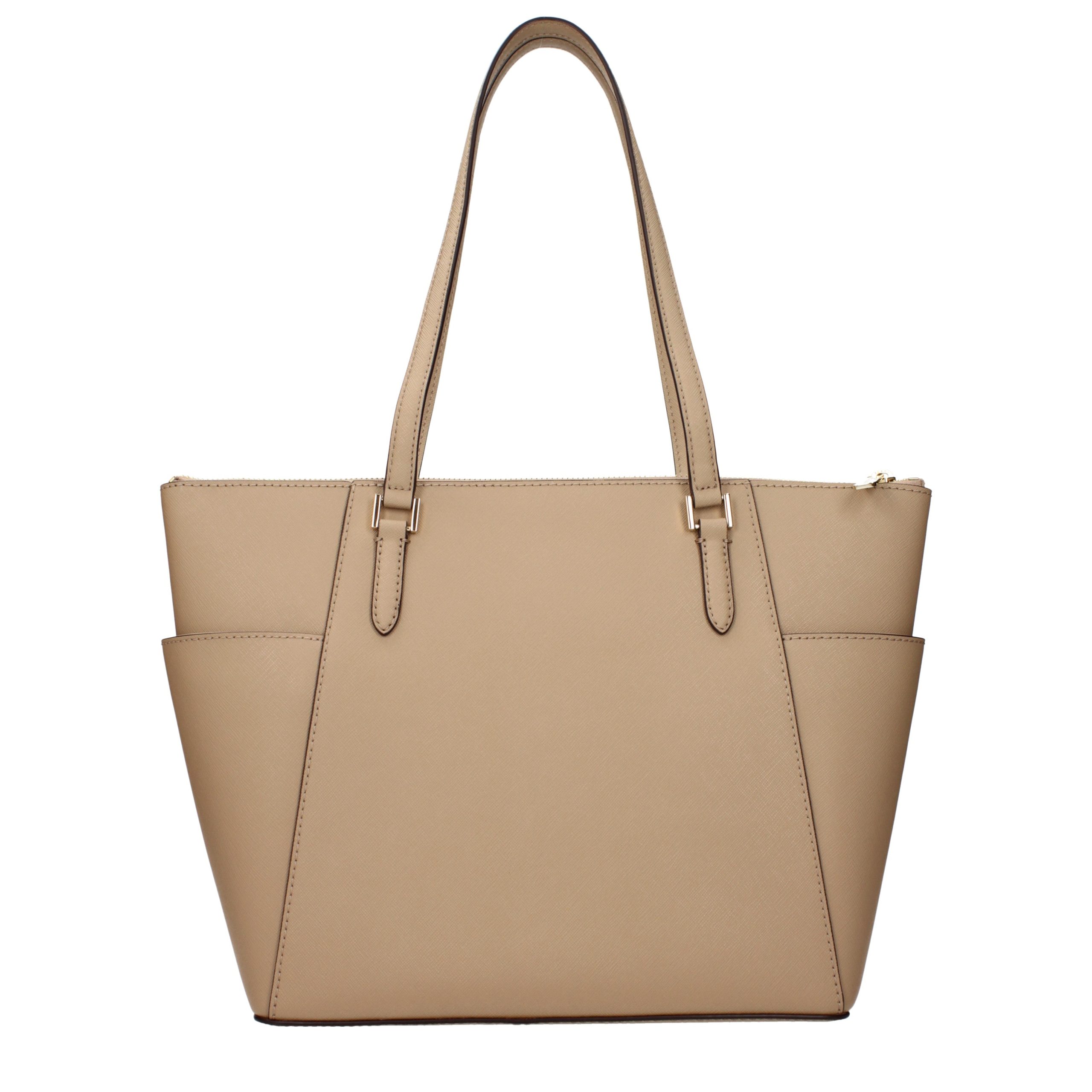 Beige Leather Shoulder Bag - Afbeelding 3