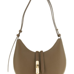 Beige Calfskin Shoulder Bag