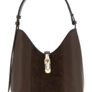 Brown Calfskin Shoulder Bag