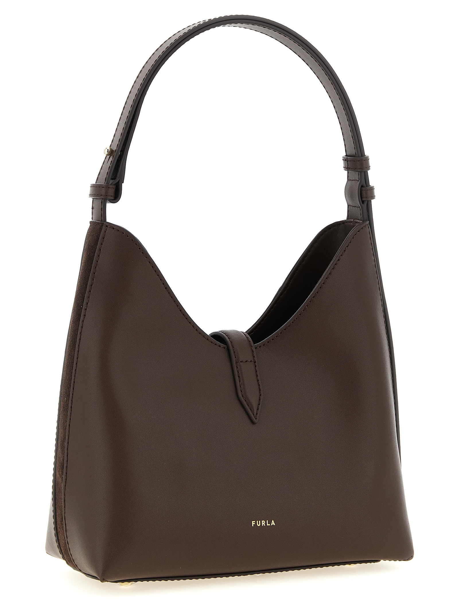 Brown Calfskin Shoulder Bag - Afbeelding 2