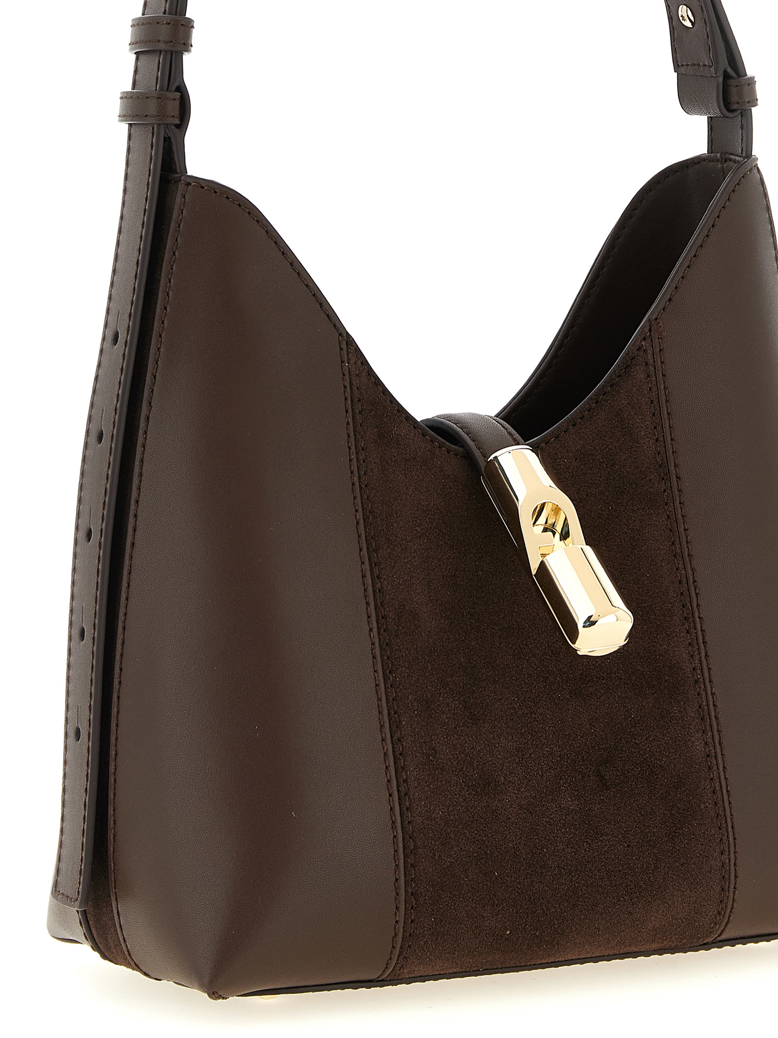 Brown Calfskin Shoulder Bag - Afbeelding 3