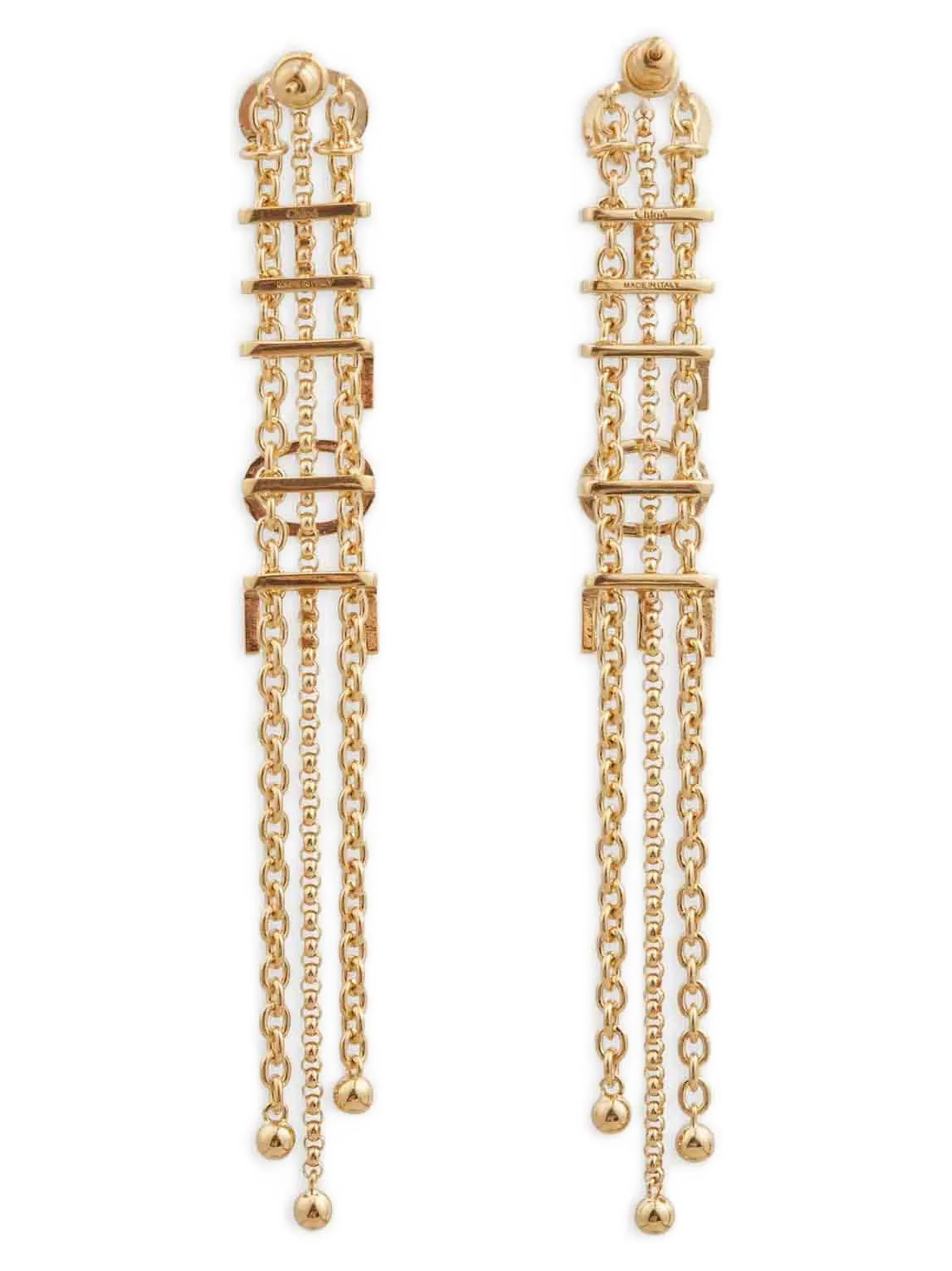 Gold Brass Earrings - Afbeelding 2