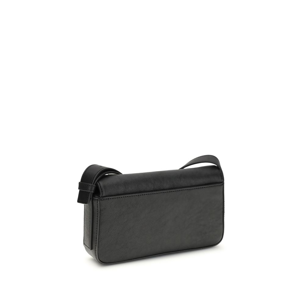 Black Calf Leather Bos Taurus Shoulder Bag - Afbeelding 3