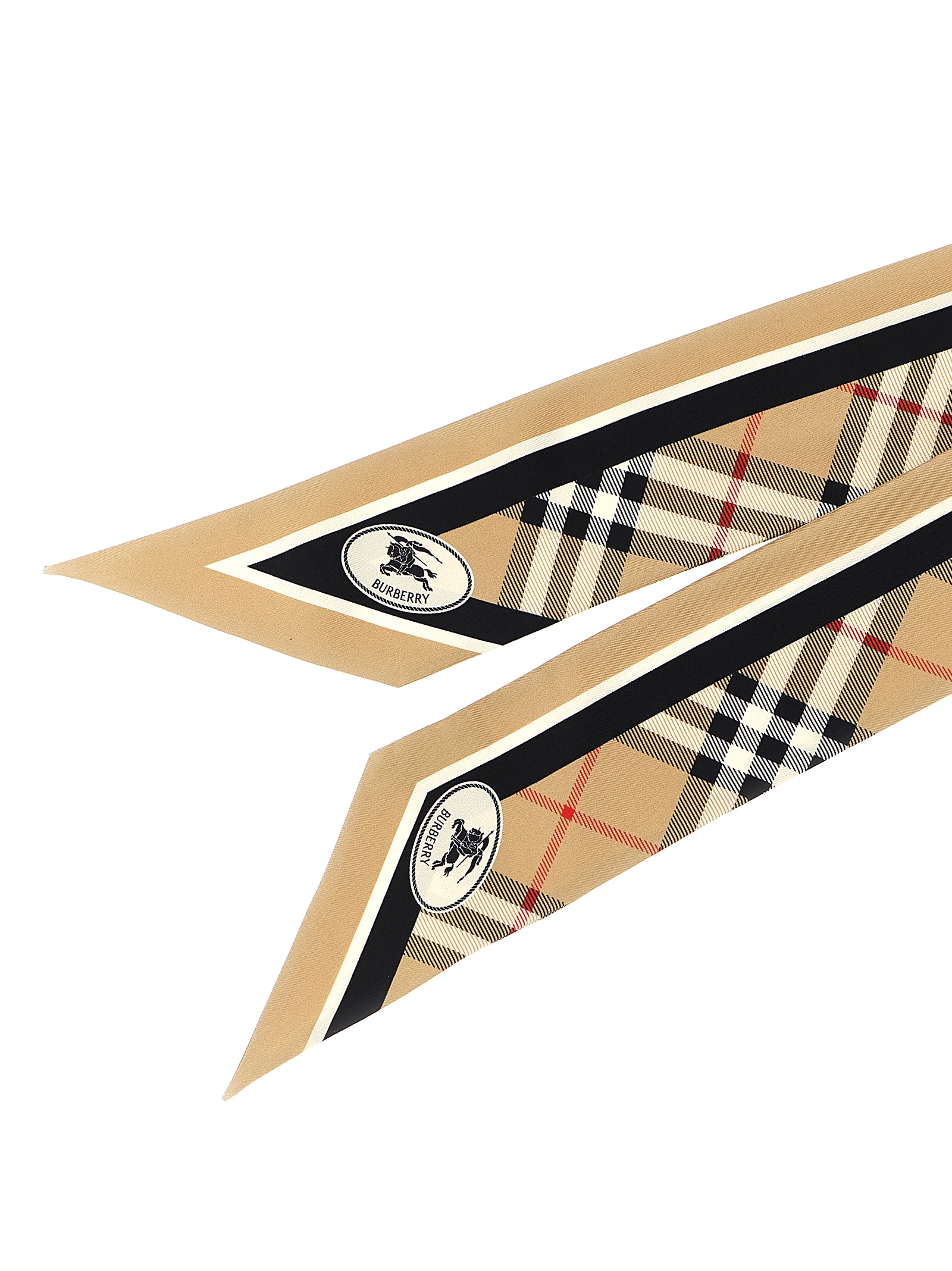 Beige Satin Foulard - Afbeelding 3