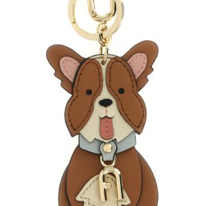 Brown Leather Keychain