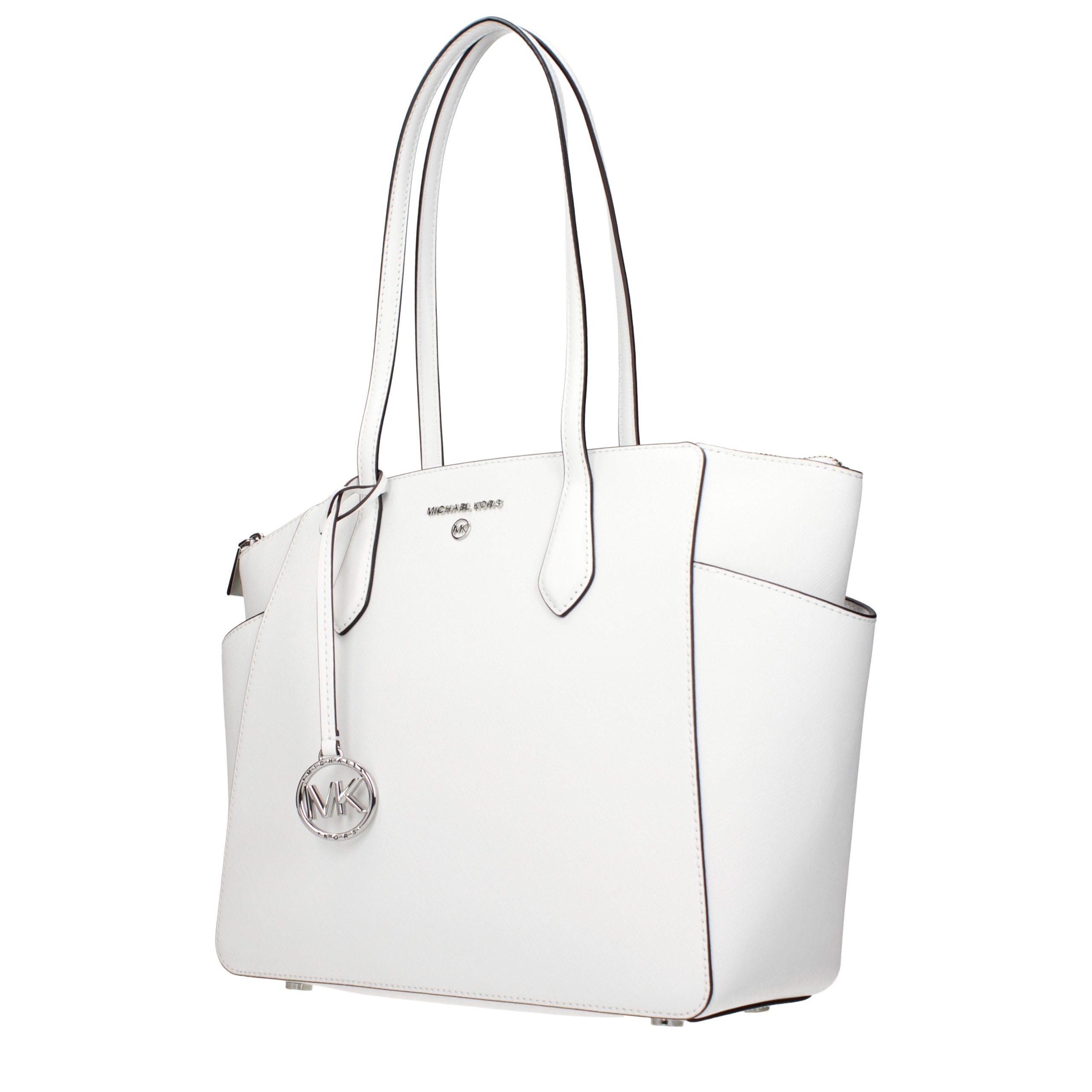 White Leather Shoulder Bag - Afbeelding 2
