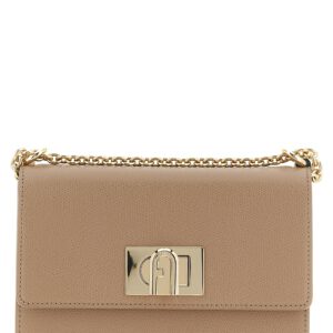 Beige Calfskin Crossbody Bag