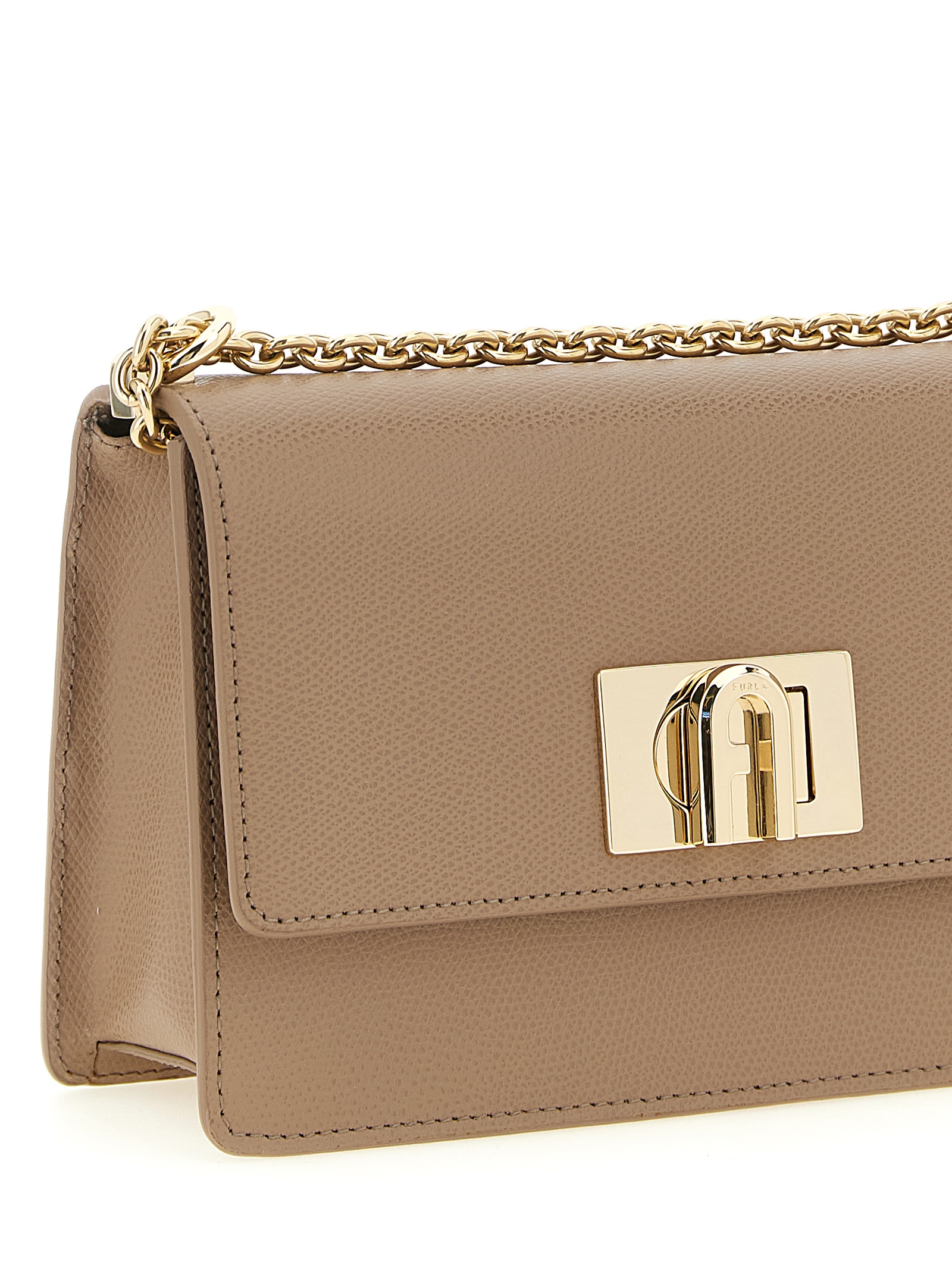 Beige Calfskin Crossbody Bag - Afbeelding 3