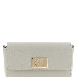 Gray Calfskin Crossbody Bag
