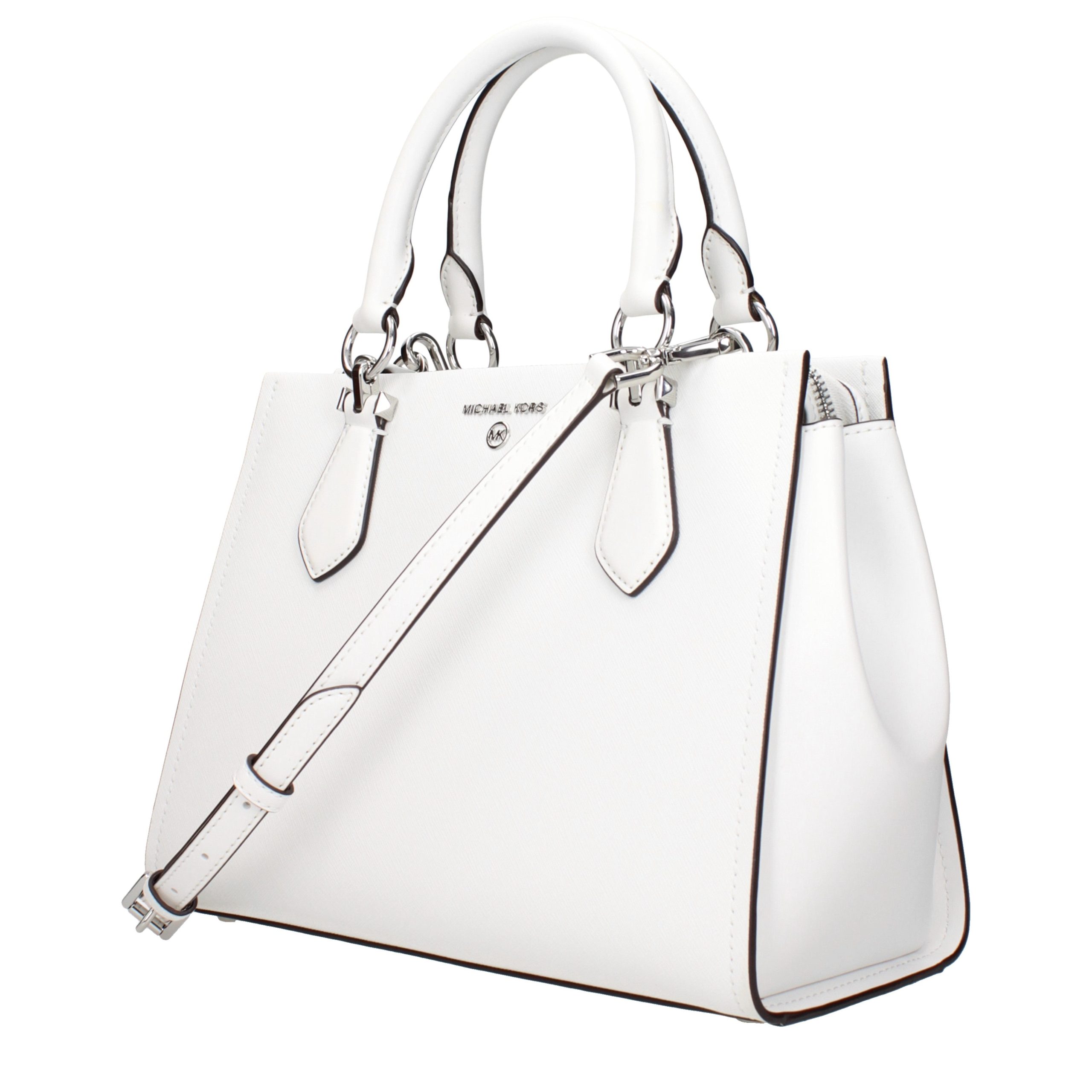 White Leather Handbag - Afbeelding 2