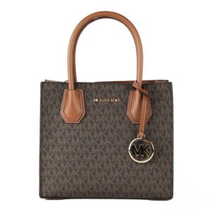 MICHAEL KORS Mercer 35S1GM9M2B Medium Logo And Leather Accordion Crossbody Bag In Brown