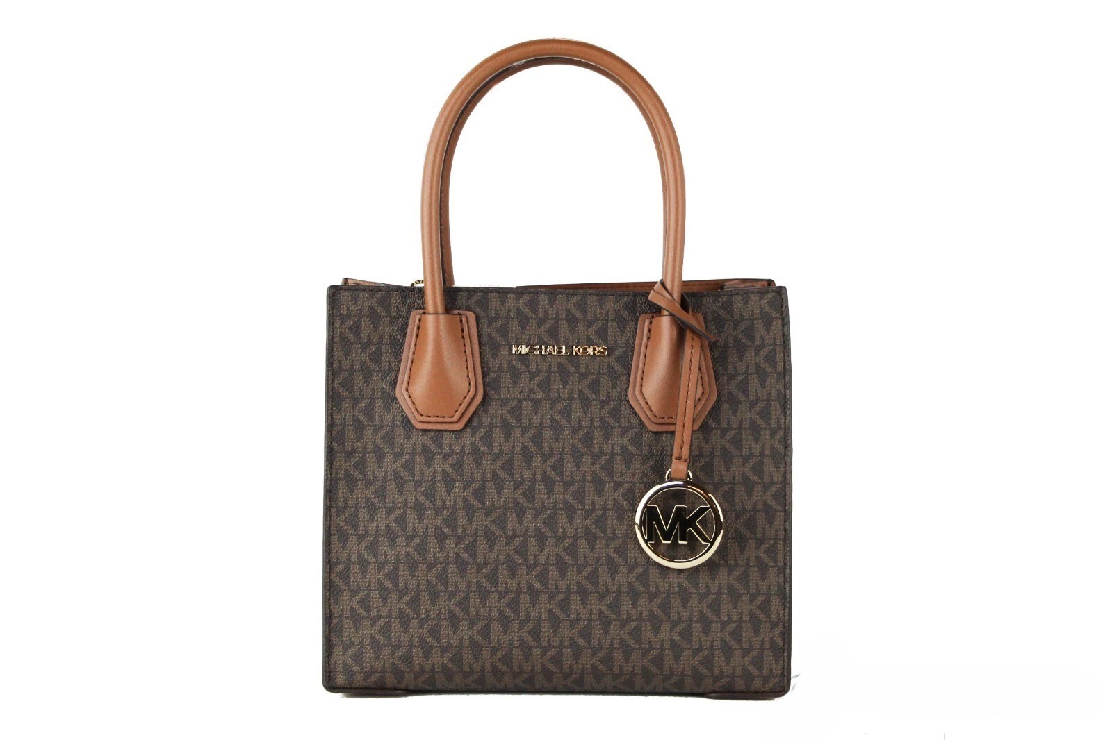 MICHAEL KORS Mercer 35S1GM9M2B Medium Logo And Leather Accordion Crossbody Bag In Brown